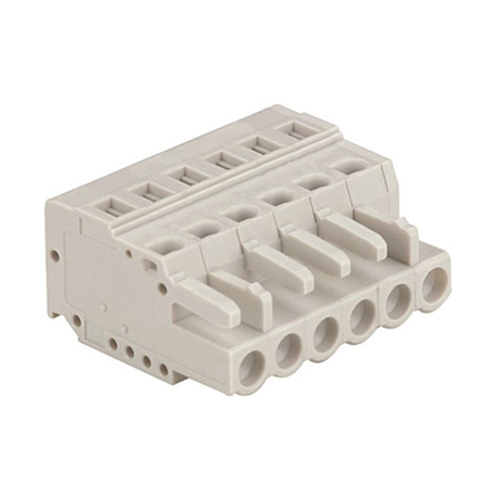 Multi-purpose spring connectors conductor female type 0.2-2.5 mm² Pin spacing 5.0mm 6-pole MCS connector
