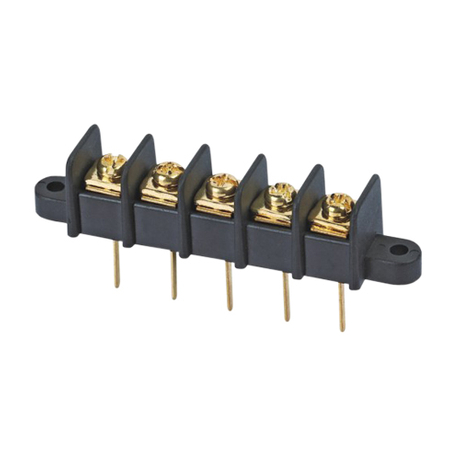 Barrier terminal blocks Screw type 4.0mm² Pin spacing 9.50mm 5-pole PCB connector 