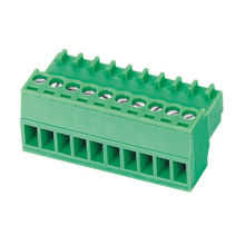 Pluggable terminal block Plug in 0.5mm² Pin spacing 2.54 mm 10-pole Female connector